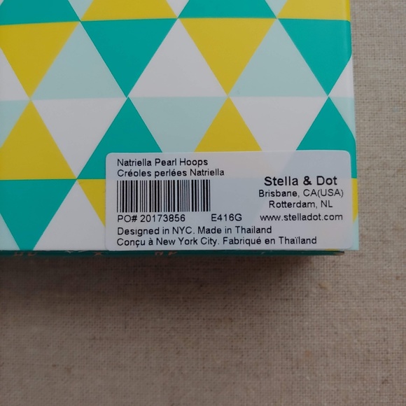 NWT Stella & Dot Natriella Pearl Hoops - Picture 3 of 3